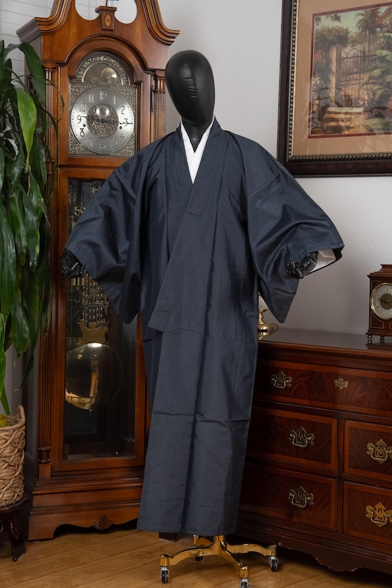 DEAR VANILLA Authentic Vintage Traditional Men's Kimono Japanese Robe Gown Samurai Made in Japan MKM-0209