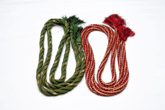 DEAR VANILLA Japanese Kimono Obijime Cord Set For Furisode Kimono Silk Obi Belt Fastener Accessory Rope Made in Japan Genuine OC-0285