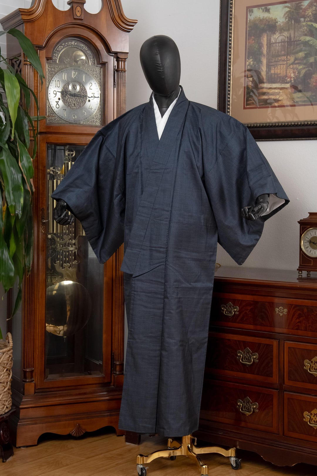 DEAR VANILLA Authentic Vintage Traditional Men's Kimono Japanese Robe ...