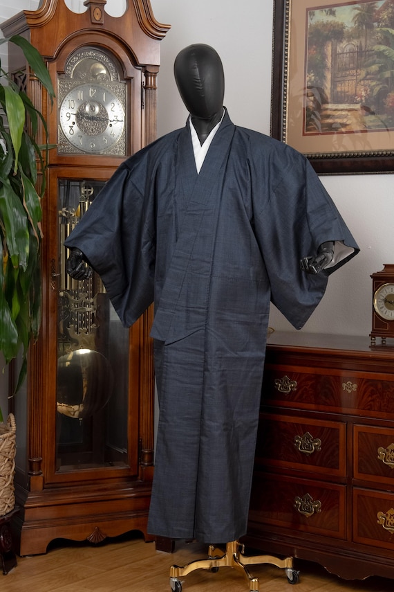 DEAR VANILLA Authentic Vintage Traditional Men's Kimono Japanese Robe Gown Samurai Made in Japan MKM-0213
