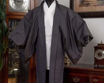 DEAR VANILLA Authentic Japanese Kimono Haori Men's Traditional Jacket Made in Japan Genuine Vintage MHA-0299