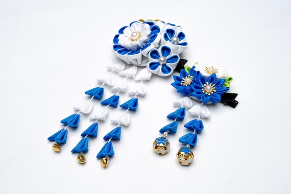 DEAR VANILLA Japanese Kimono Hair Decoration Hand Craft Tsumamizaiku Kamikazari KZR-0008