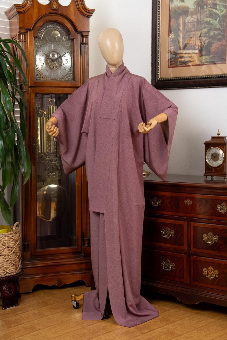 Japanese Edo Robe DEAR VANILLA Authentic Traditional Japanese Edo Komon Kimono for Women ...