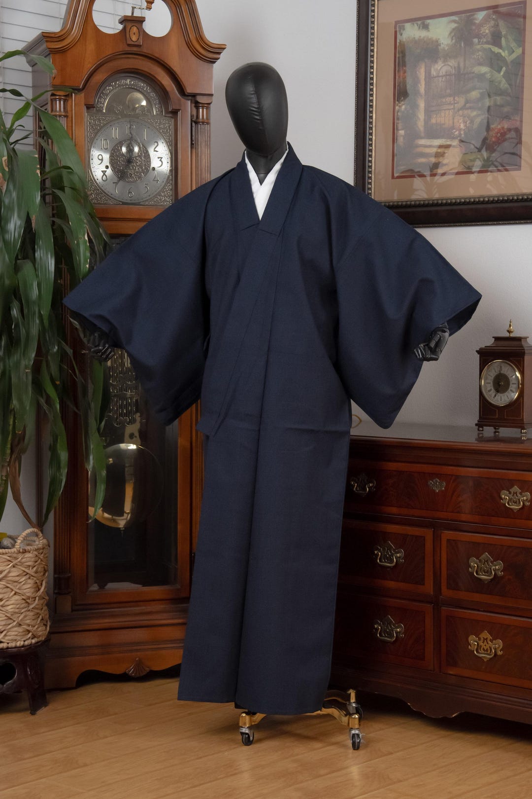 DEAR VANILLA Authentic Vintage Traditional Men's Kimono Japanese Robe ...