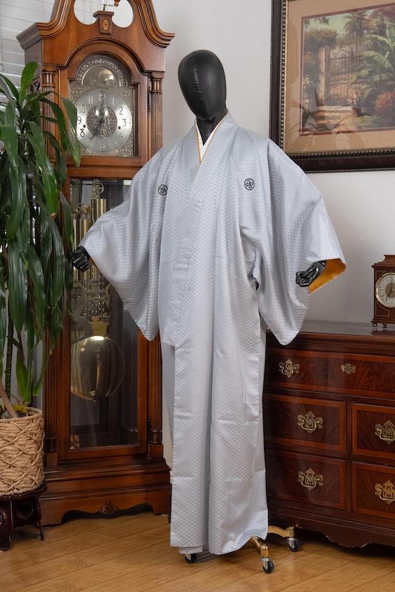 DEAR VANILLA Authentic Vintage Traditional Men's Kimono Japanese Robe Gown Samurai Made in Japan MKM-0182