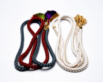 DEAR VANILLA Japanese Kimono Obijime Cord Set For Furisode Kimono Silk Obi Belt Fastener Accessory Rope Made in Japan Genuine OC-0263