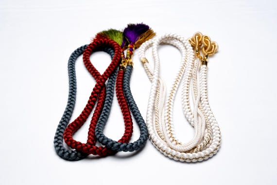 DEAR VANILLA Japanese Kimono Obijime Cord Set For Furisode Kimono Silk Obi Belt Fastener Accessory Rope Made in Japan Genuine OC-0263