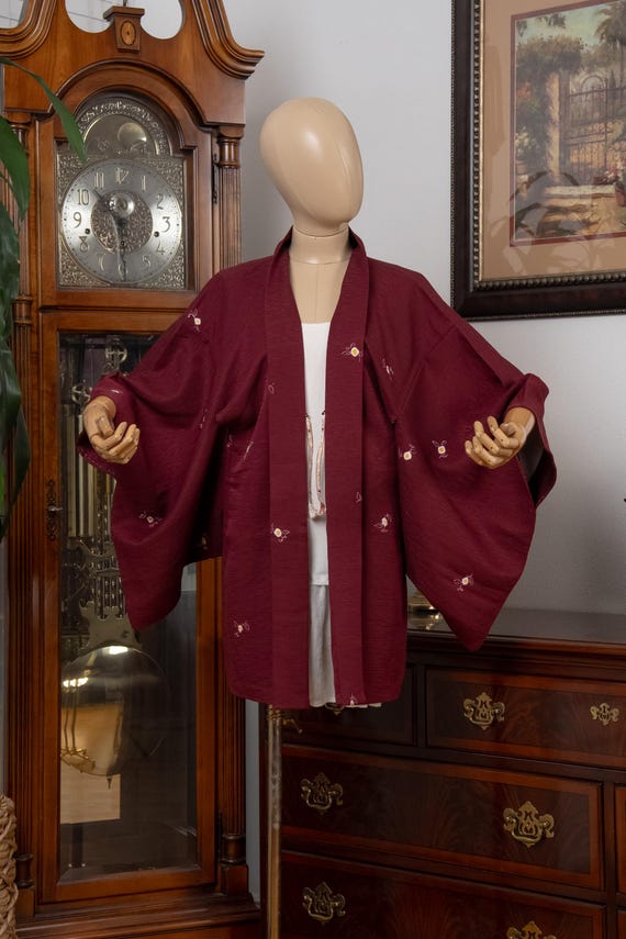 DEAR VANILLA Authentic Japanese Haori for Women Traditional Kimono Jacket Vintage Made in Japan HA-0442