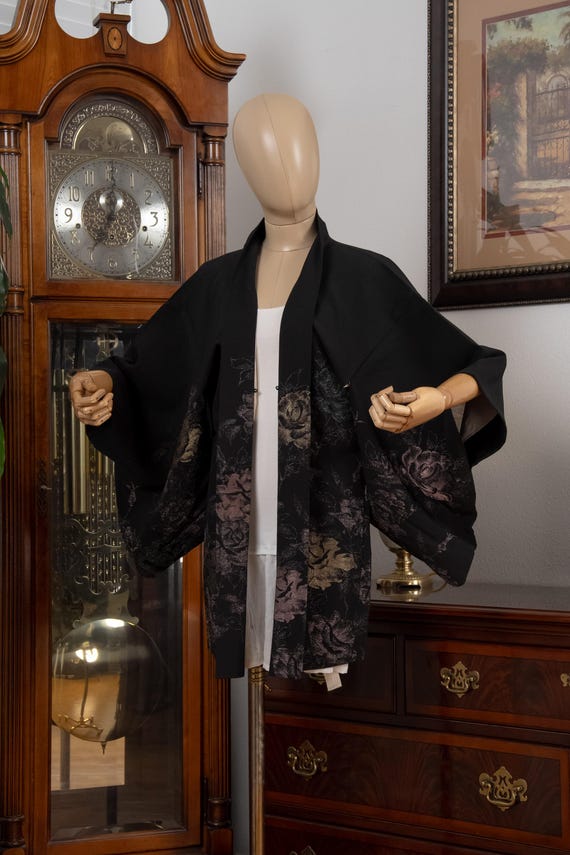 DEAR VANILLA Authentic Japanese Haori for Women Traditional Kimono Jacket Vintage Made in Japan HA-0398