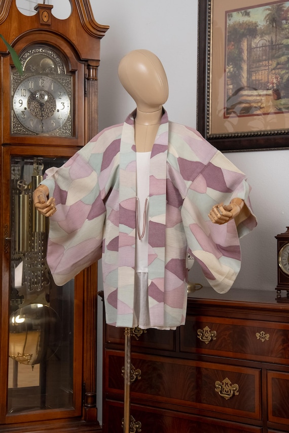 DEAR VANILLA Authentic Japanese Haori for Women Traditional Kimono Jacket Vintage Made in Japan HA-0444