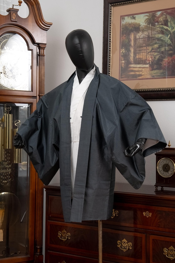 DEAR VANILLA Authentic Japanese Kimono Haori Men's Traditional Jacket Made in Japan Genuine Vintage MHA-0337