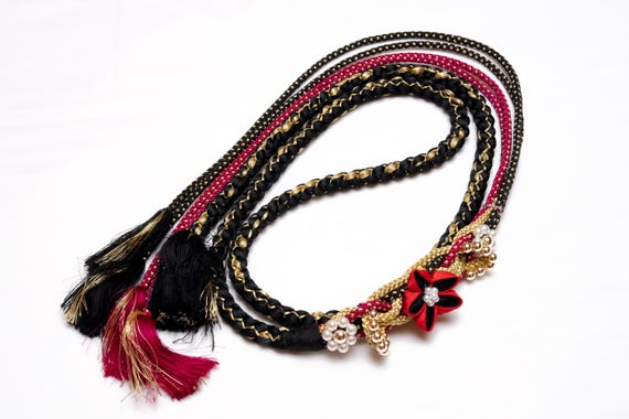 DEAR VANILLA Japanese Ornament Obijime Cord for Furisode Kimono Silk Obi Belt Fastener Accessory Rope Made in Japan OCF-0099