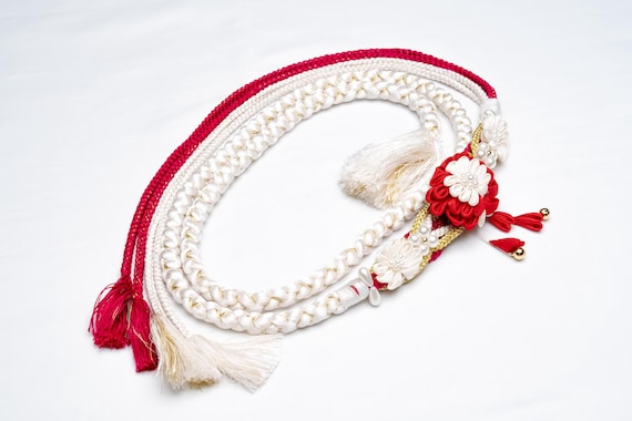 DEAR VANILLA Japanese Ornament Obijime Cord for Furisode Kimono Silk Obi Belt Fastener Accessory Rope Made in Japan OCF-0113