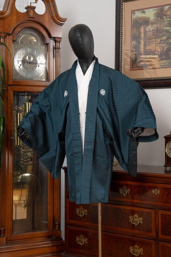 DEAR VANILLA Authentic Japanese Kimono Haori Men's Traditional Jacket Made in Japan Genuine Vintage MHA-0292