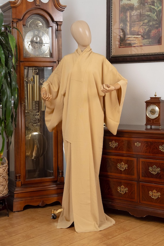 DEAR VANILLA Authentic Traditional Japanese Tango Chirimen Silk Iromuji Kimono for Women Vintage Robe Made in Japan KMC-0093