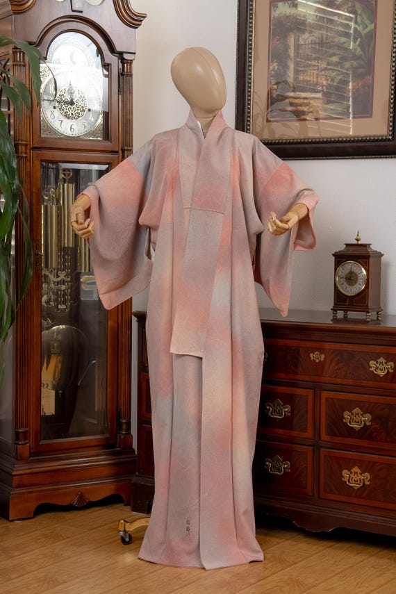 DEAR VANILLA Authentic Traditional Japanese Tango Chirimen Silk Iromuji Kimono for Women Vintage Robe Made in Japan KMC-0101