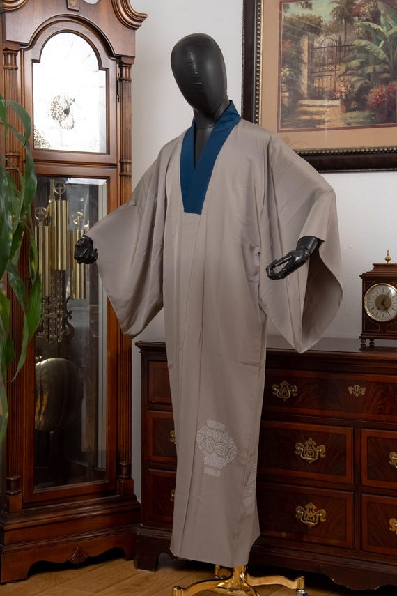 DEAR VANILLA Authentic Vintage Men's Kimono Juban Traditional Japanese Undergown Robe Made in Japan Original MJU-0240