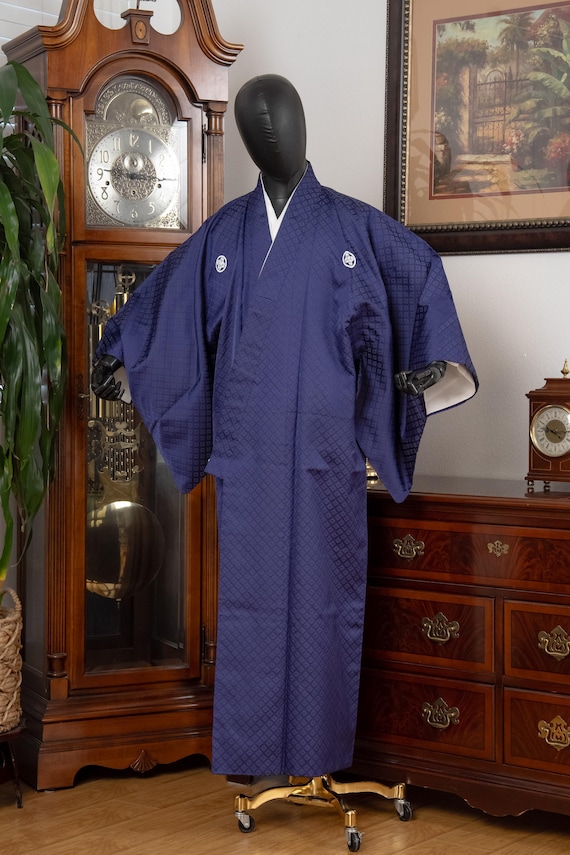 DEAR VANILLA Authentic Vintage Traditional Men's Kimono Japanese Robe Gown Samurai Made in Japan MKM-0206