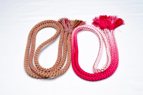 DEAR VANILLA Japanese Kimono Obijime Cord Set For Furisode Kimono Silk Obi Belt Fastener Accessory Rope Made in Japan Genuine OC-0232