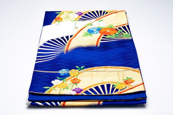 DEAR VANILLA Authentic Japanese Kimono Silk Fukuro Obi for Women Vintage Sash Belt Made in Japan OB-0404