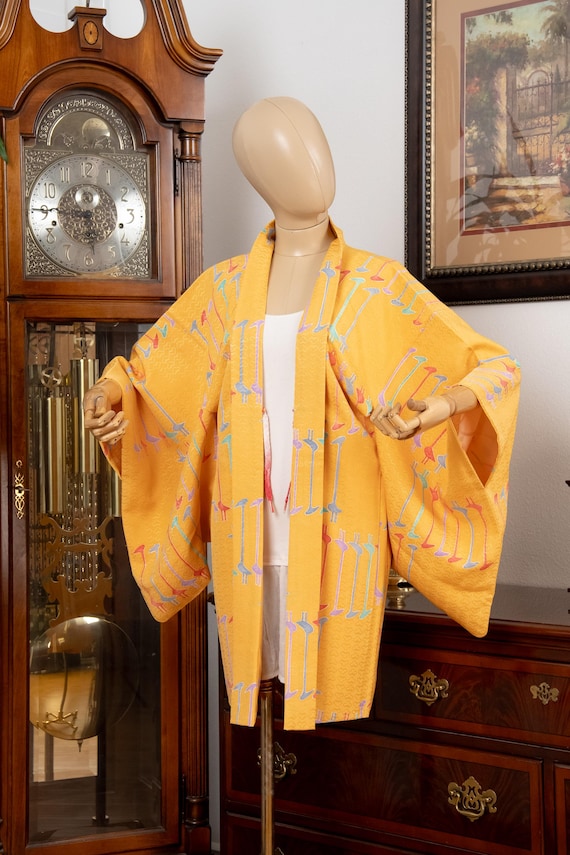 DEAR VANILLA Authentic Japanese Haori for Women Traditional Kimono Jacket Vintage Made in Japan HA-0429