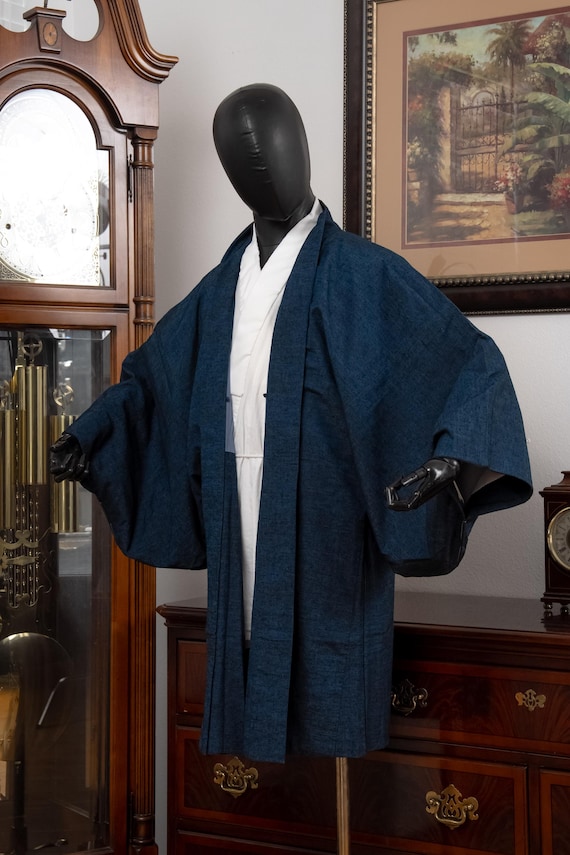DEAR VANILLA Authentic Japanese Kimono Haori Men's Traditional Jacket Made in Japan Genuine Vintage MHA-0336
