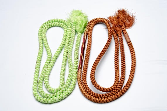 DEAR VANILLA Japanese Kimono Obijime Cord Set For Furisode Kimono Silk Obi Belt Fastener Accessory Rope Made in Japan Genuine OC-0261
