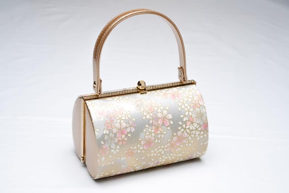 DEAR VANILLA Authentic Japanese Kimono Enamel Purse Handbag Vintage Made in Japan PU-0363