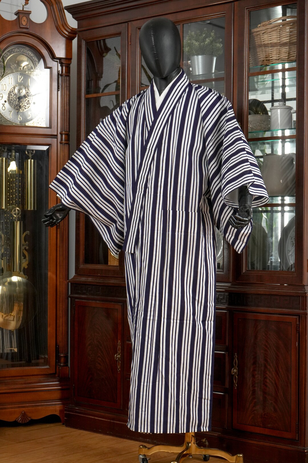 DEAR VANILLA Authentic Vintage Men's Kimono Yukata Traditional Japanese ...