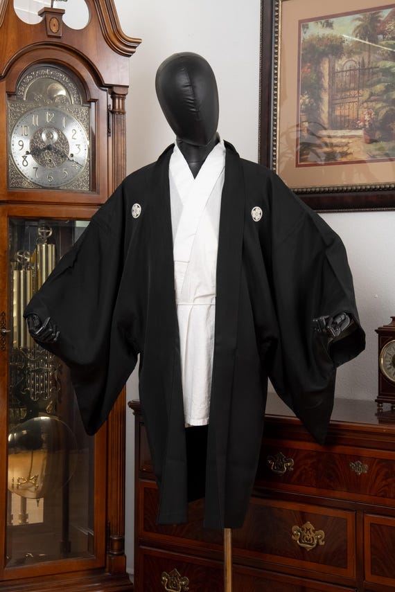 DEAR VANILLA Authentic Japanese Kimono Haori Men's Traditional Jacket Made in Japan Genuine Vintage MHA-0280