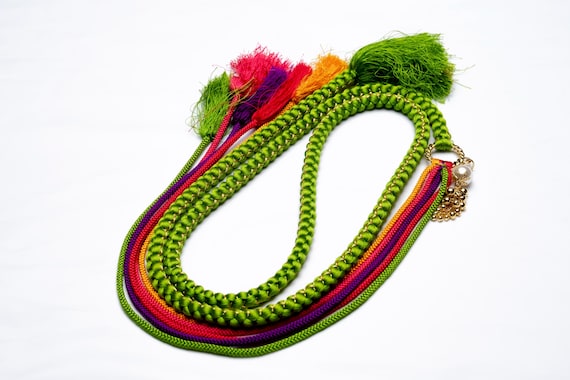 DEAR VANILLA Japanese Ornament Obijime Cord for Furisode Kimono Silk Obi Belt Fastener Accessory Rope Made in Japan OCF-0094