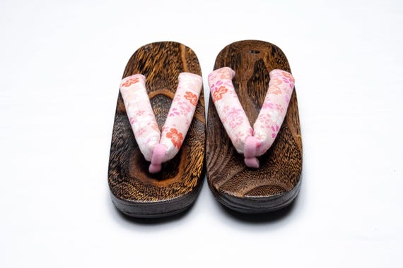 Dear Vanilla Authentic Japanese Vintage Yukata Kimono Geta Wood Sandals 24cm US Size 7 SD-0310