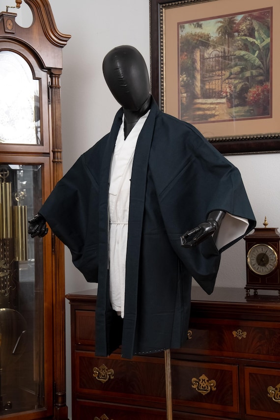 DEAR VANILLA Authentic Japanese Kimono Haori Men's Traditional Jacket Made in Japan Genuine Vintage MHA-0334