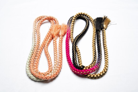 DEAR VANILLA Japanese Kimono Obijime Cord Set For Furisode Kimono Silk Obi Belt Fastener Accessory Rope Made in Japan Genuine OC-0212