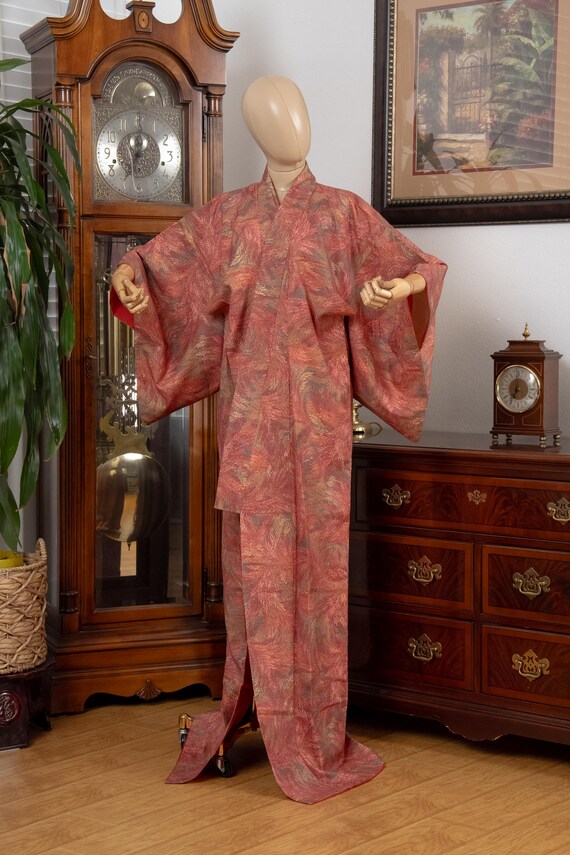 DEAR VANILLA Authentic Traditional Japanese Kimono for Women Vintage Dress Robe Made in Japan Genuine Original KM-0575