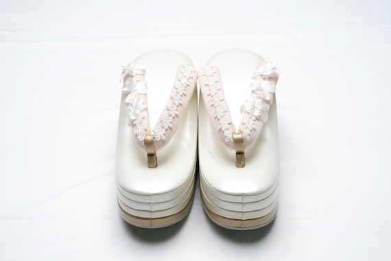 Dear Vanilla Authentic Japanese Vintage Zori Kimono Sandals 23.5cm US Size 6.5 SD-0284