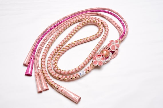 DEAR VANILLA Japanese Ornament Obijime Cord for Furisode Kimono Silk Obi Belt Fastener Accessory Rope Made in Japan OCF-0105