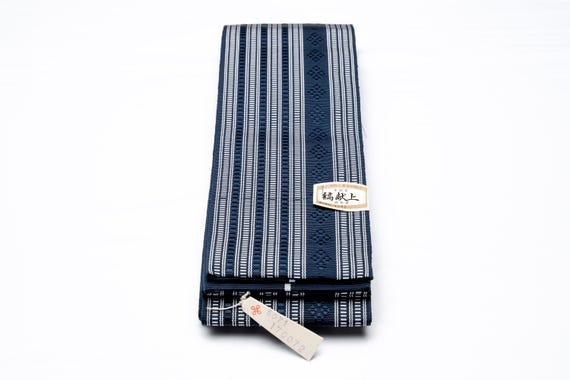 DEAR VANILLA Authentic Japanese Men's Kimono Kaku Obi Vintage Samurai Obi Sash Belt Made in Japan Genuine Original MOB-0321