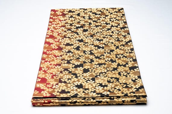 DEAR VANILLA Authentic Japanese Kimono Silk Fukuro Obi for Women Vintage Sash Belt Made in Japan OB-0327