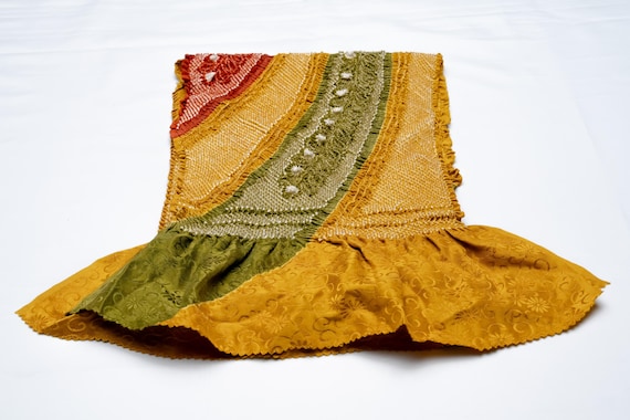 DEAR VANILLA Japanese Kimono Silk Shibori Obiage Women's Obi Belt Obimakura Fastener Accessory OBA-0168