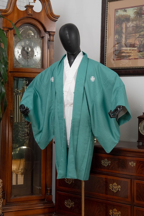 DEAR VANILLA Authentic Japanese Kimono Haori Men's Traditional Jacket Made in Japan Genuine Vintage MHA-0313