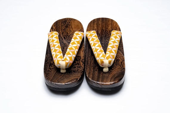 Dear Vanilla Authentic Japanese Vintage Yukata Kimono Geta Wood Sandals 24.5cm US Size 7.5 SD-0316