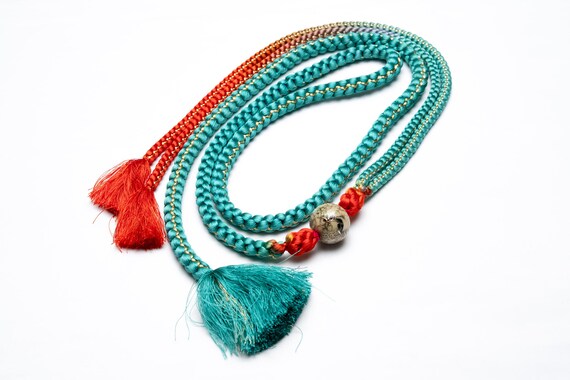 DEAR VANILLA Japanese Ornament Obijime Cord for Furisode Kimono Silk Obi Belt Fastener Accessory Rope Made in Japan OCF-0063
