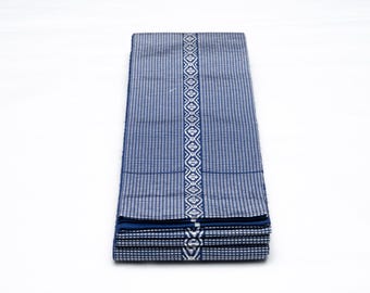 DEAR VANILLA Authentic Japanese Men's Kimono Kaku Obi Vintage Samurai Obi Sash Belt Made in Japan Genuine Original MOB-0372
