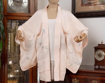 DEAR VANILLA Authentic Japanese Haori for Women Traditional Kimono Jacket Vintage Made in Japan HA-0436