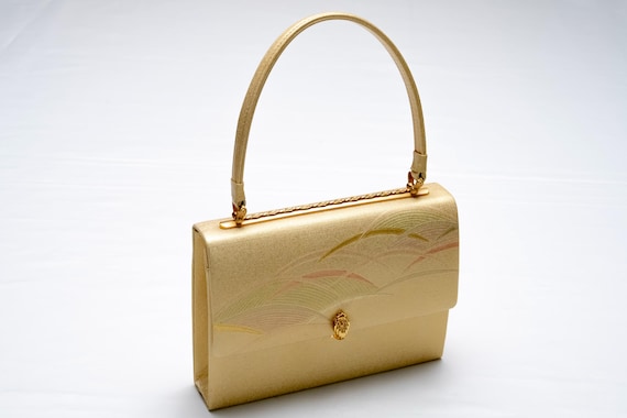 DEAR VANILLA Authentic Japanese Kimono Enamel Purse Handbag Vintage Made in Japan PU-0379