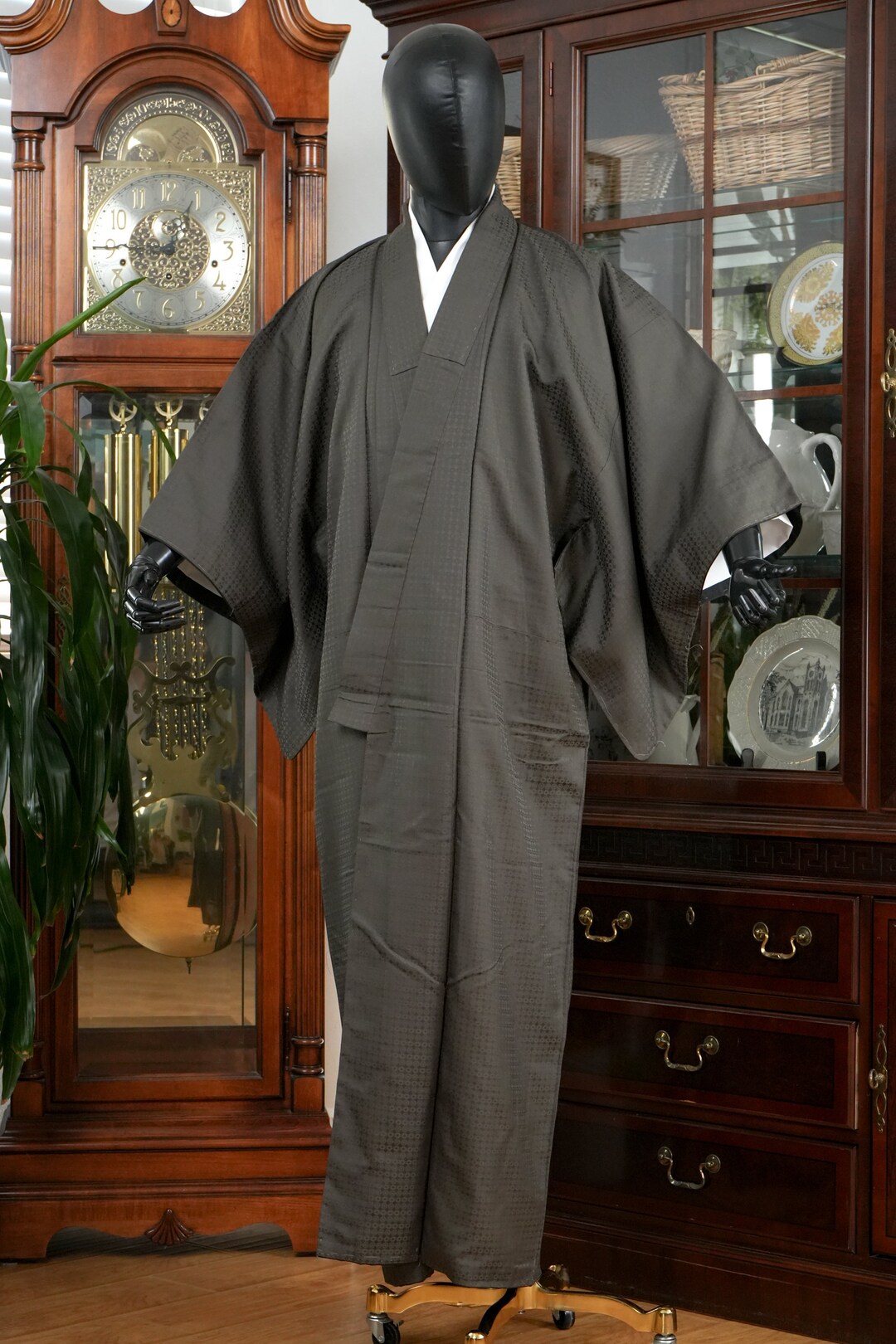 DEAR VANILLA Authentic Vintage Traditional Men's Kimono Japanese Robe ...