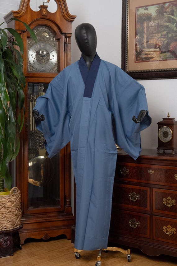 DEAR VANILLA Authentic Vintage Men's Kimono Juban Traditional Japanese Undergown Robe Made in Japan Original MJU-0217