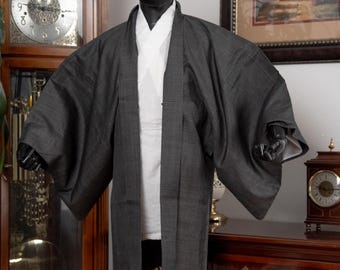 DEAR VANILLA Authentic Japanese Kimono Haori Men's Traditional Jacket Made in Japan Genuine Vintage MHA-0300