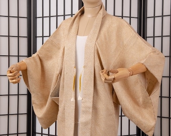 DEAR VANILLA Authentic Japanese Haori for Women Traditional Kimono Jacket Vintage Made in Japan HA-0473